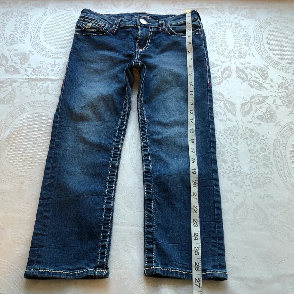 True Religion Girls Size 10 Blue Jeans Denim Pants Classic-Fit Straight-Leg